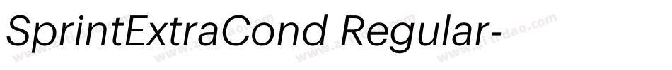 SprintExtraCond Regular字体转换